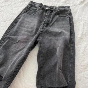 Black Washed Ripped Jeans from SHEIN